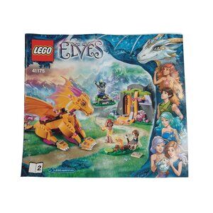 41175 Elves Zonya Lava Cave Book 2 LEGO Building Manual Instruction Replacement